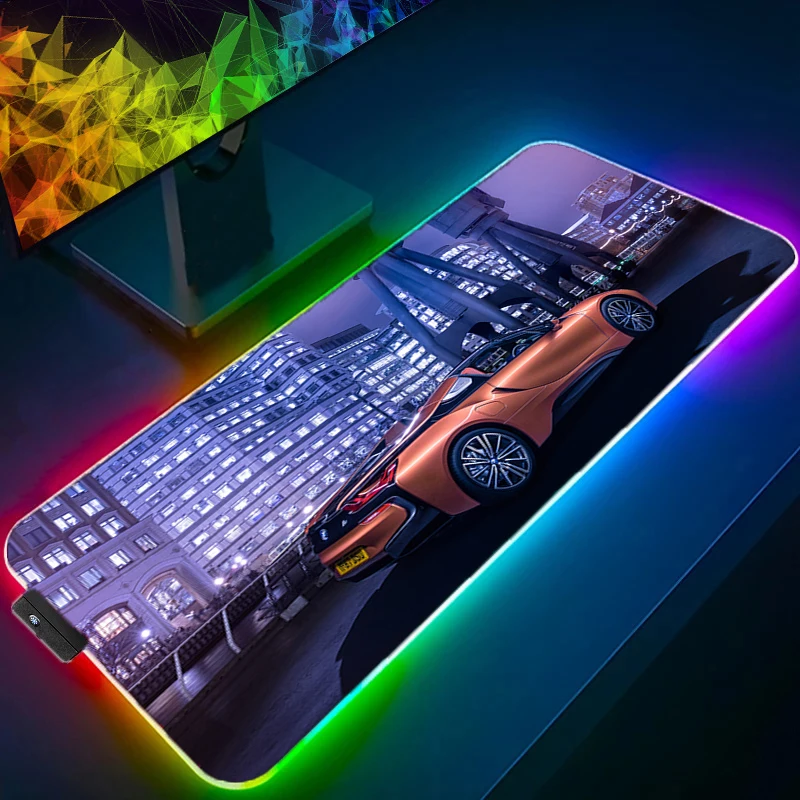 

BMW Z4 sports car Large RGB Mouse Pad xxl Gaming Mousepad LED Mause Pad Gamer Carpet Big Mause Pad PC Desk Pad Mat with Backlit