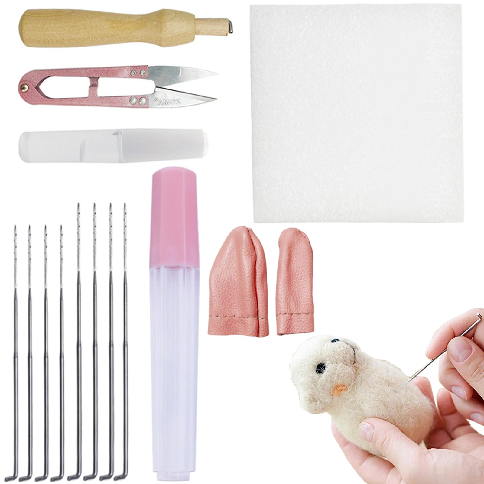 

Needle Felting Tools Wool Felting Supplies Kids Craft Kits Needle Wool Felting Tools Kit With Scissors And Awl For Felted Animal