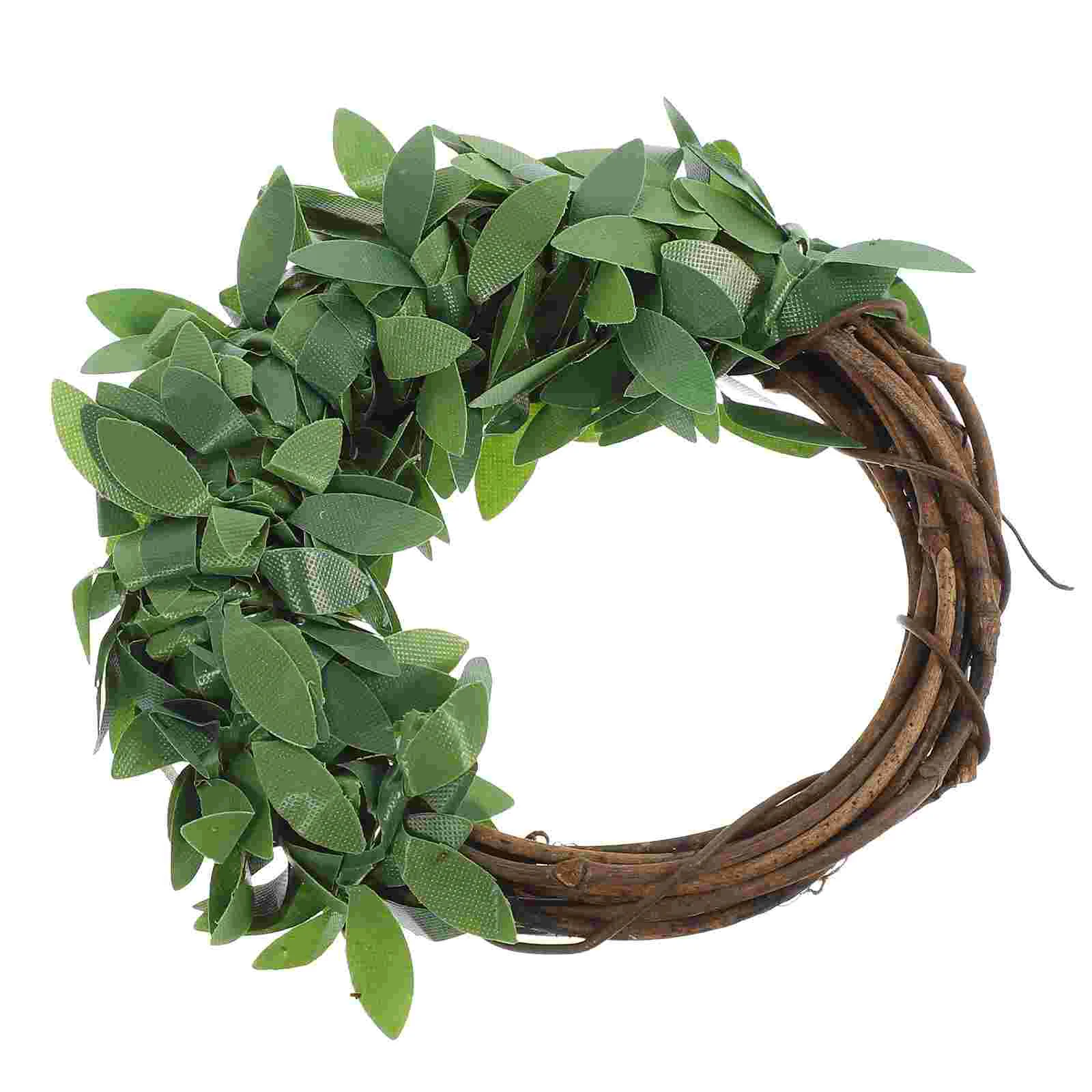 

6pcs Rattan Leaf Napkin Ring Dinning Table Napkin Holder Decorative Serviette Ring