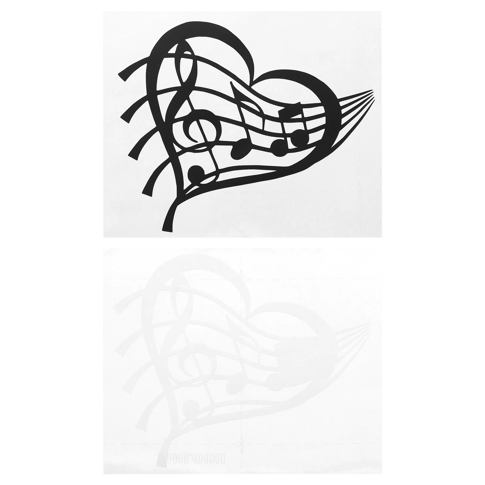 

2 Pcs Car Window Decals Stickers Auto Heart Pattern Printing Heart-shaped PVC Travel
