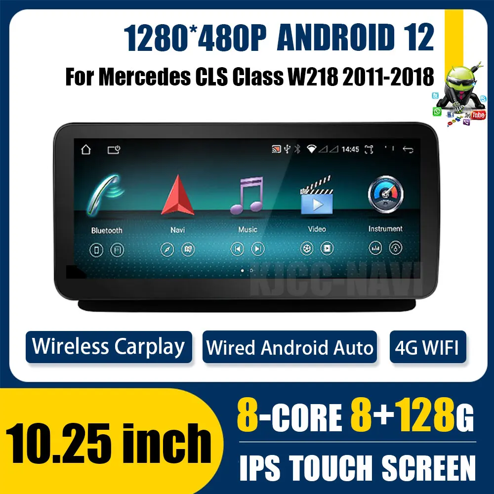 

10.25 '' Android 12 System For Mercedes CLS Class W218 2011-2018 Car Multimedia Stereo Carplay 4G WIFI BT GPS Navi Radio Player