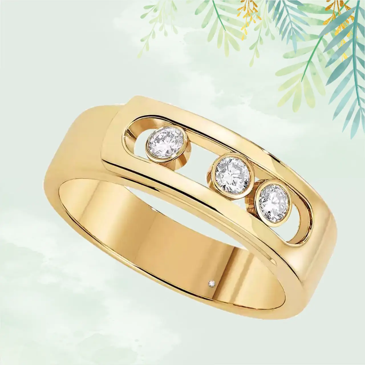 Кольцо Messik - Style из стерлингового серебра s925 с бриллиантом в винтажном стиле от