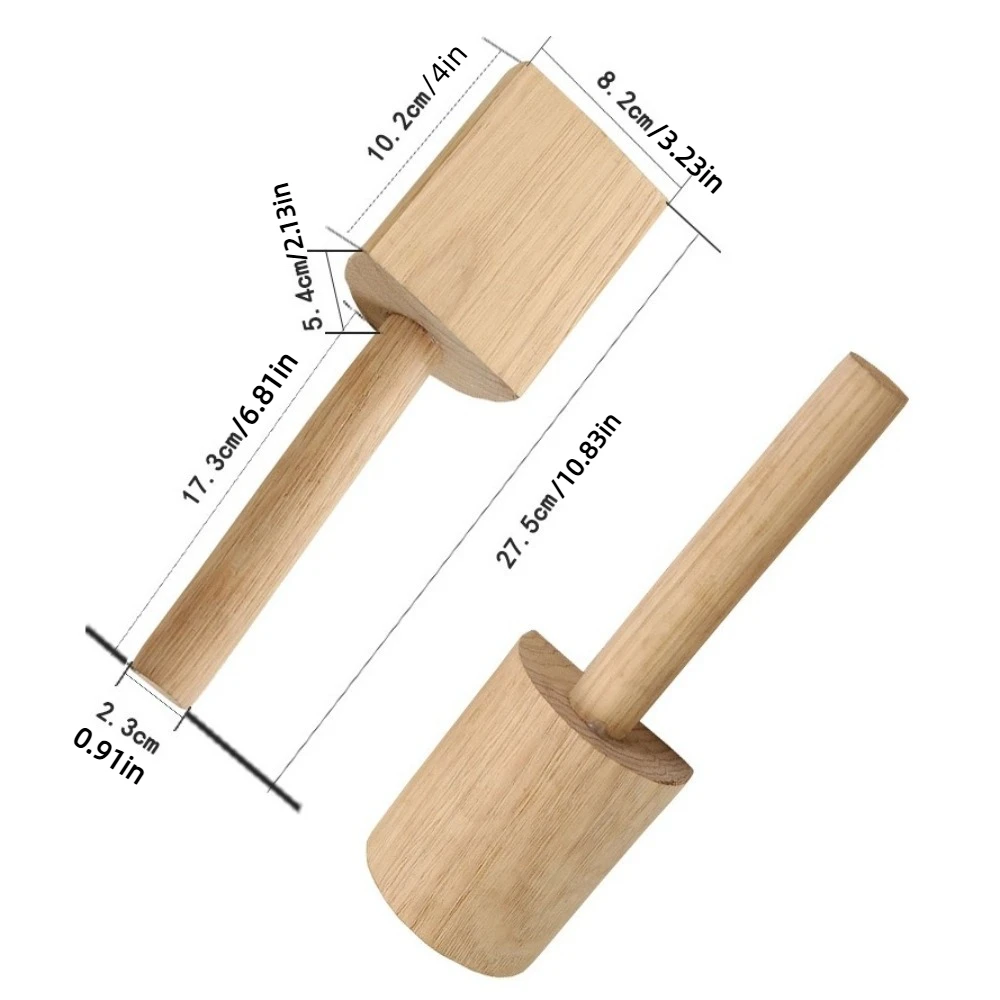 Деревянный грязевой молоток портативный с ручкой керамическая грязевая