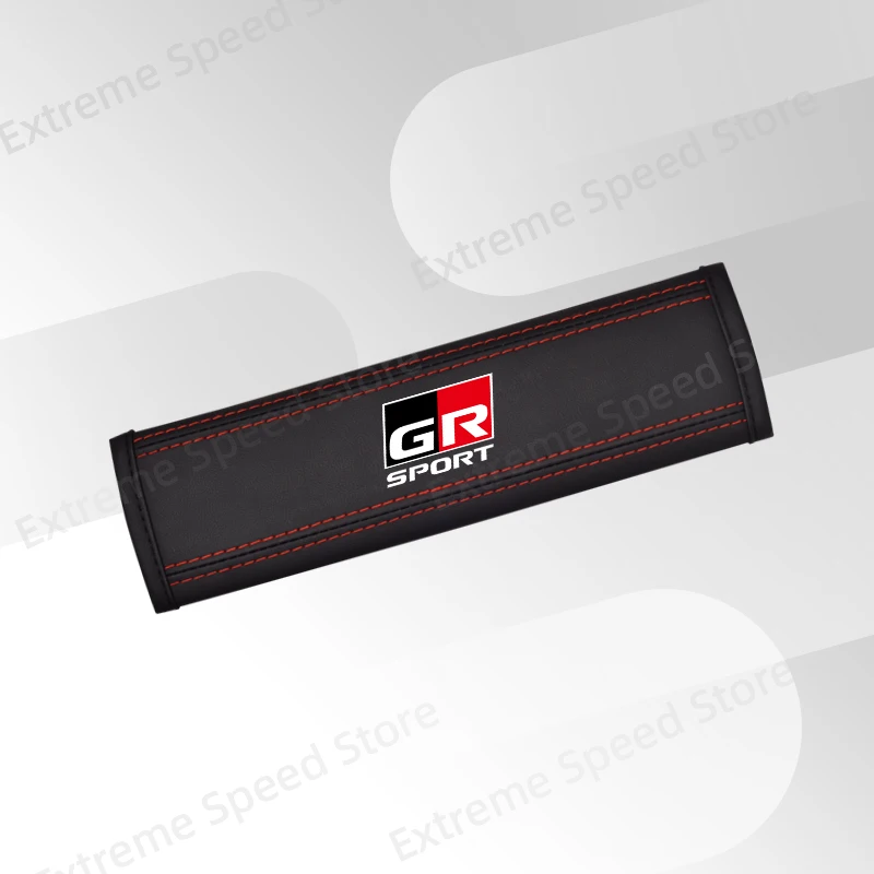 

Для Gazoo Racing GR Sport Emblem Corolla Camry C-HR RAV4 Yaris кожаный автомобильный ремень безопасности, подушка, ремень безопасности, защитная накладка на плечо
