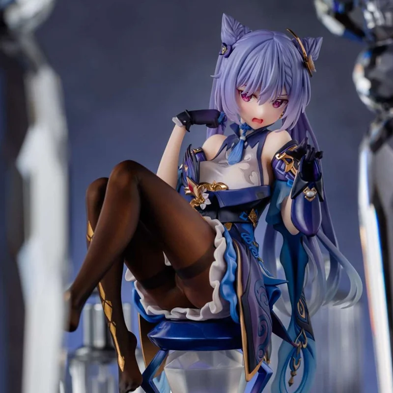 

Game Anime Genshin Keqing Figure Liyue Qixing Yuhengxing Model Beauty Chassis Vehicle Decoration Peripheral