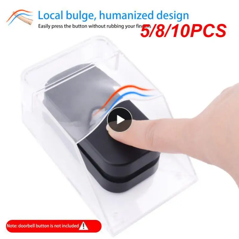 

Transparent Cover For Wireless Doorbell Waterproof Door Bell Ring A10 Suitable Chime Button Protective Cover Door Home Supplies