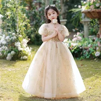 Kids Pageant Evening Gowns 2022 Lace Flower Gown Girl Dress Weddings Birthday Party Robe For Girls First Communion Dresses