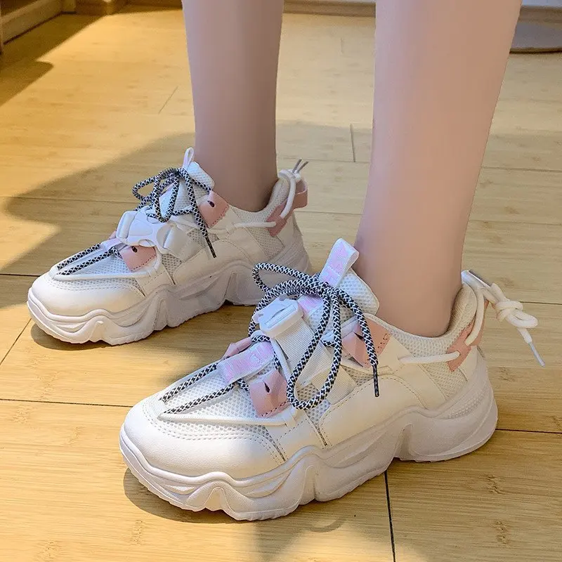 

Ladies Sneakers2022 Mesh White Tennis Shoes Green Comfortable Platform Designer Brand Fashion Breathable Running Shoes for Women