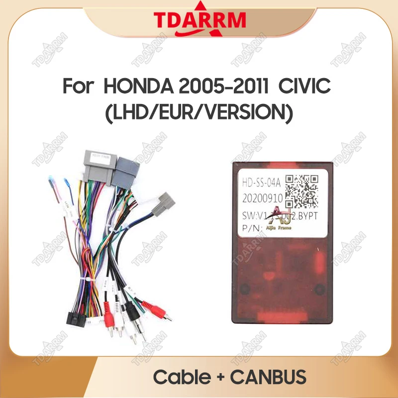 Декодер Canbus Box HD-SS-04A для HONDA CIVIC 2005-2011 годов (LHD/EUR/ВЕРСИЯ) с жгутом проводов кабелем