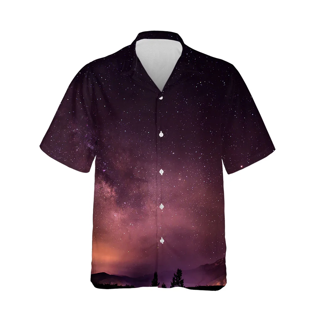 Jumeast 2022 Summer 3D Color Printing Men Women Short Sleeve Shirts Casual Cosmic Decorative Shirty Streetwear Clothing Tops
