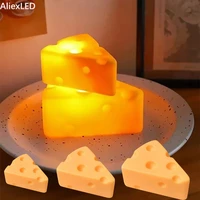 cartoon cheese led night lights egg yolk creative childrens toy gift home cute desktop decoration button battery bedside lamp
