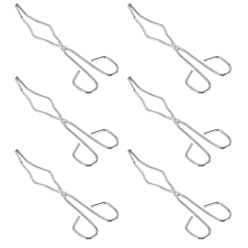6x Тигельные щипцы тарелка из нержавеющей стали держатель плоскогубцев ручка для