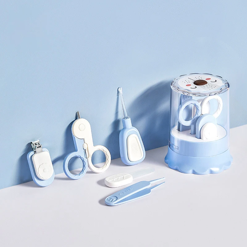 4-6Pcs Anti-trap Function Newborn Nail Clip Suit Baby Nail Trimmer Baby Nail Care Tools Nail Clipper+nail File+tweezers+scissors