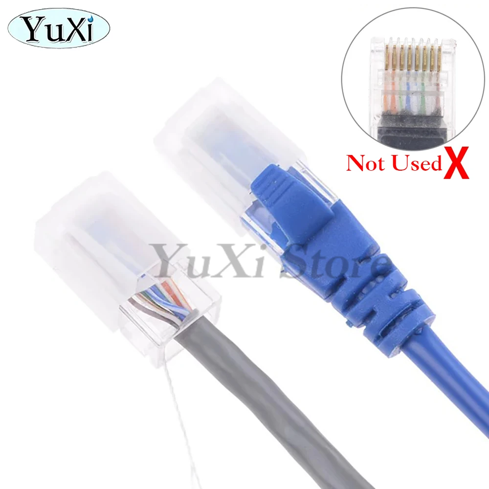 Фото 10 шт. RJ45 Ethernet-разъем пылезащитная крышка сетевая заглушка для Cat5e Cat6 CAT7 CAT8 RJ45 защитные заглушки №3