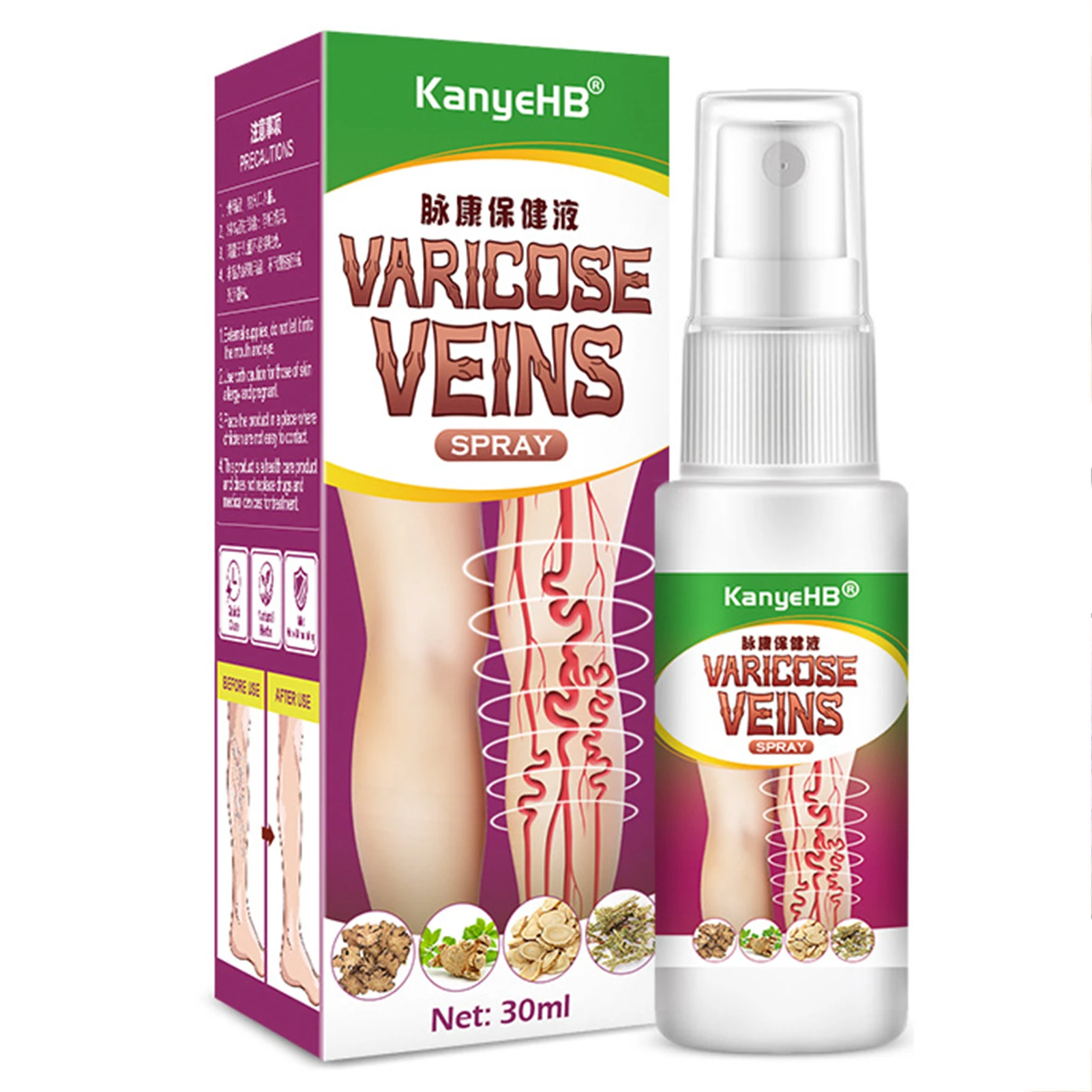 

Varicose Vein Massage Spray Effective Feet Treatment Elder Applicable Spray for Leg Protection Treatment