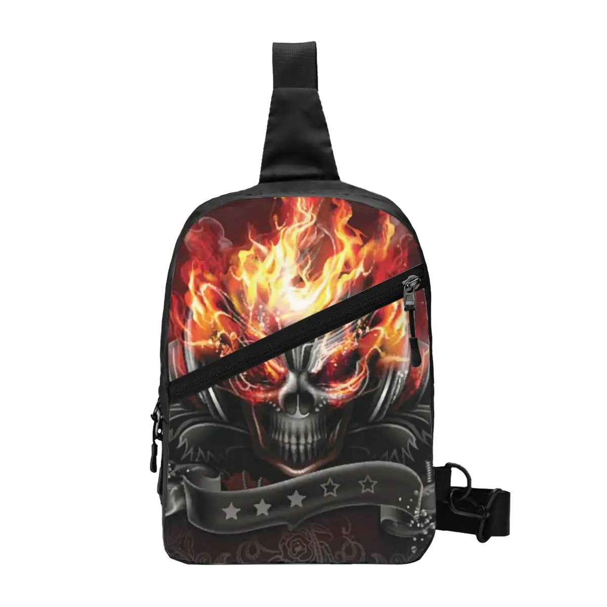 Нагрудная Сумка-слинг с изображением черепа скалы богов нагрудной рюкзак через