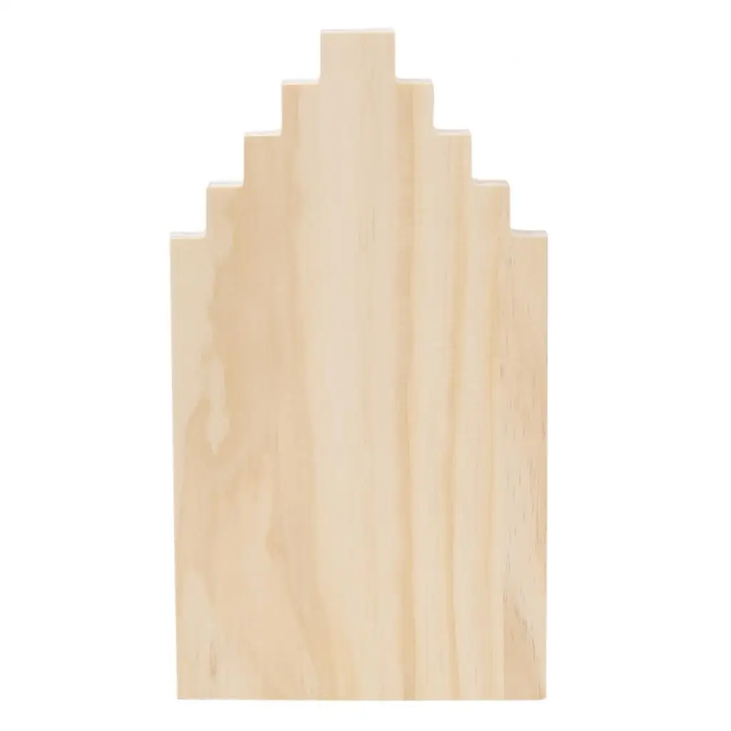

Natural Wood Necklace Display Holder Organizer Stand Hanging Rack Multipurpose Show Shelf