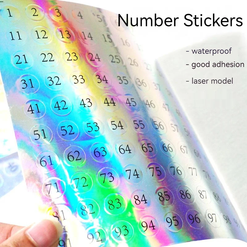 

Nail Polish Color Gel Varnish Number Sticker Label 1-600 Mark Numbering Manicure Waterproof Laser Label Sticker