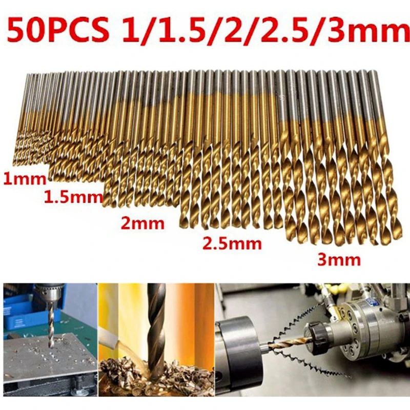 

Высокоскоростное спиральное сверло из быстрорежущей стали с титановым покрытием, набор инструментов, ручные инструменты, запчасти для эле...