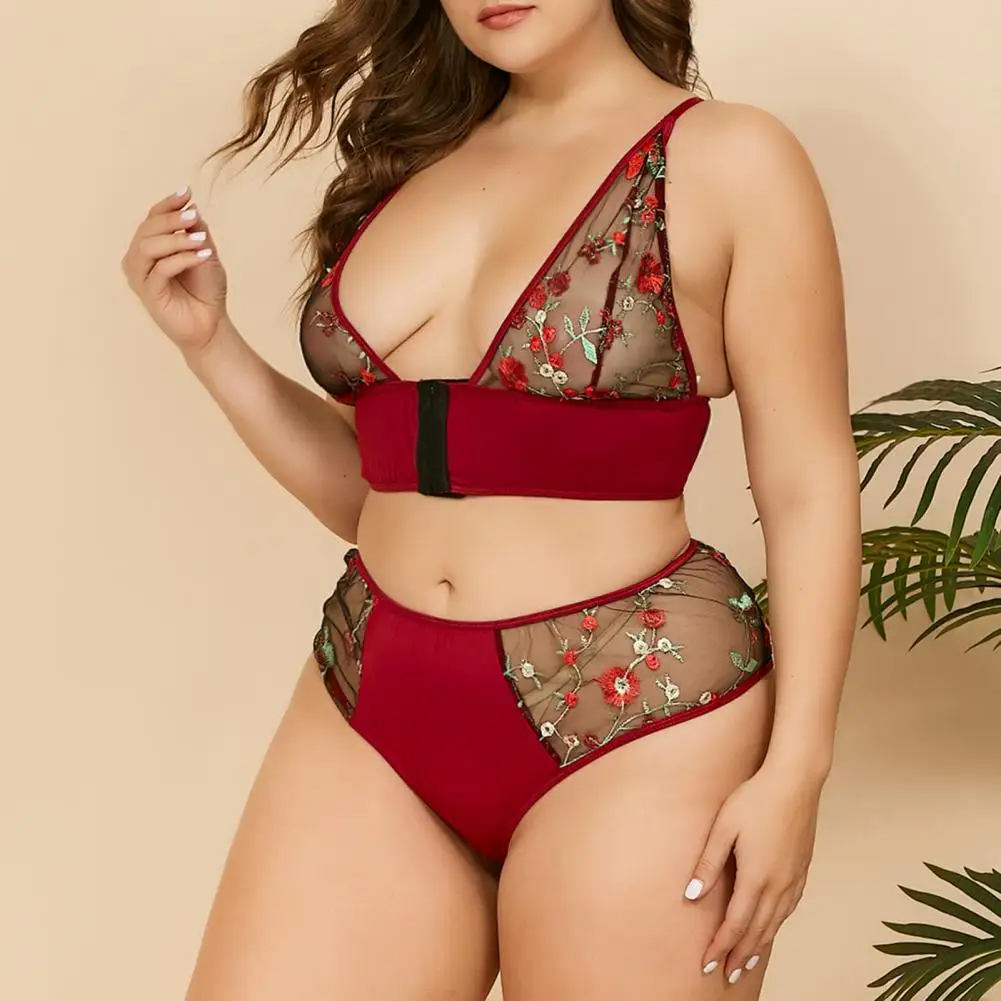 

Bra Underpants Suit Solid Color Wire Free Seductive Slim Fit Women Underwear Set Women Underwear Set for Wedding Night