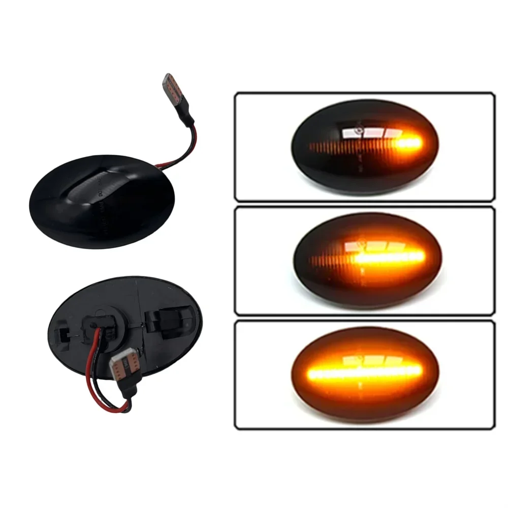 2 шт. динамический светодиодный мигающий указатель поворота боковой габаритный