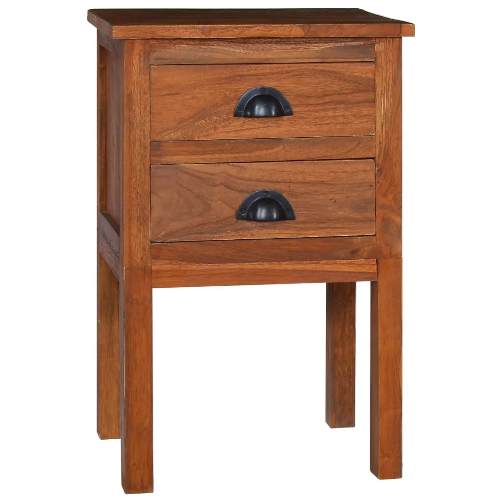

Bedside Cabinet 15.7"x13.8"x23.6" Solid Teak Wood Nightstand Home Furniture