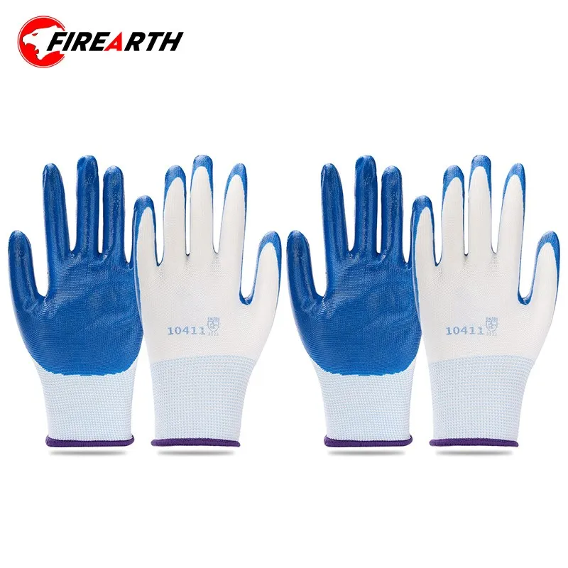 

Рабочие перчатки с ладонью, нитриловые перчатки, перчатки для механического ремонта, стойкость к истиранию, защитные перчатки, защита безопасности, 1-24 пары