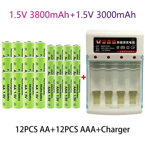 KEPAH никель-металлогидридные аккумуляторы AA 3800mAh + AAA 3000mAh 1.5В