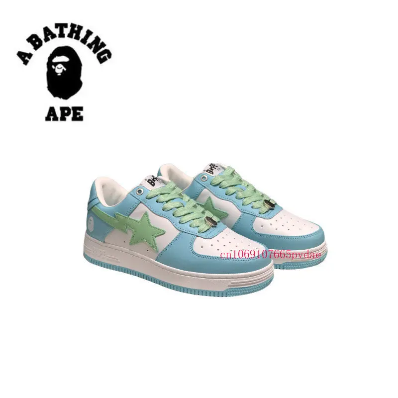 A Bathing Ape Low Pro Men's Skateboarding Shoes Low Cut Outdoor Walking Jogging Sneakers Lace Up Athletic Shoes Unisex Women