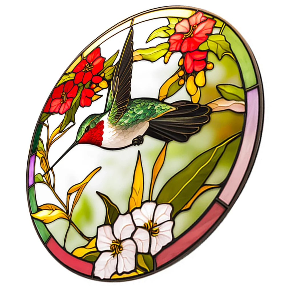 

Stained Glass Anti Collision Window Clings Birds DIY Decal Sticker Summer Static Decals Windows