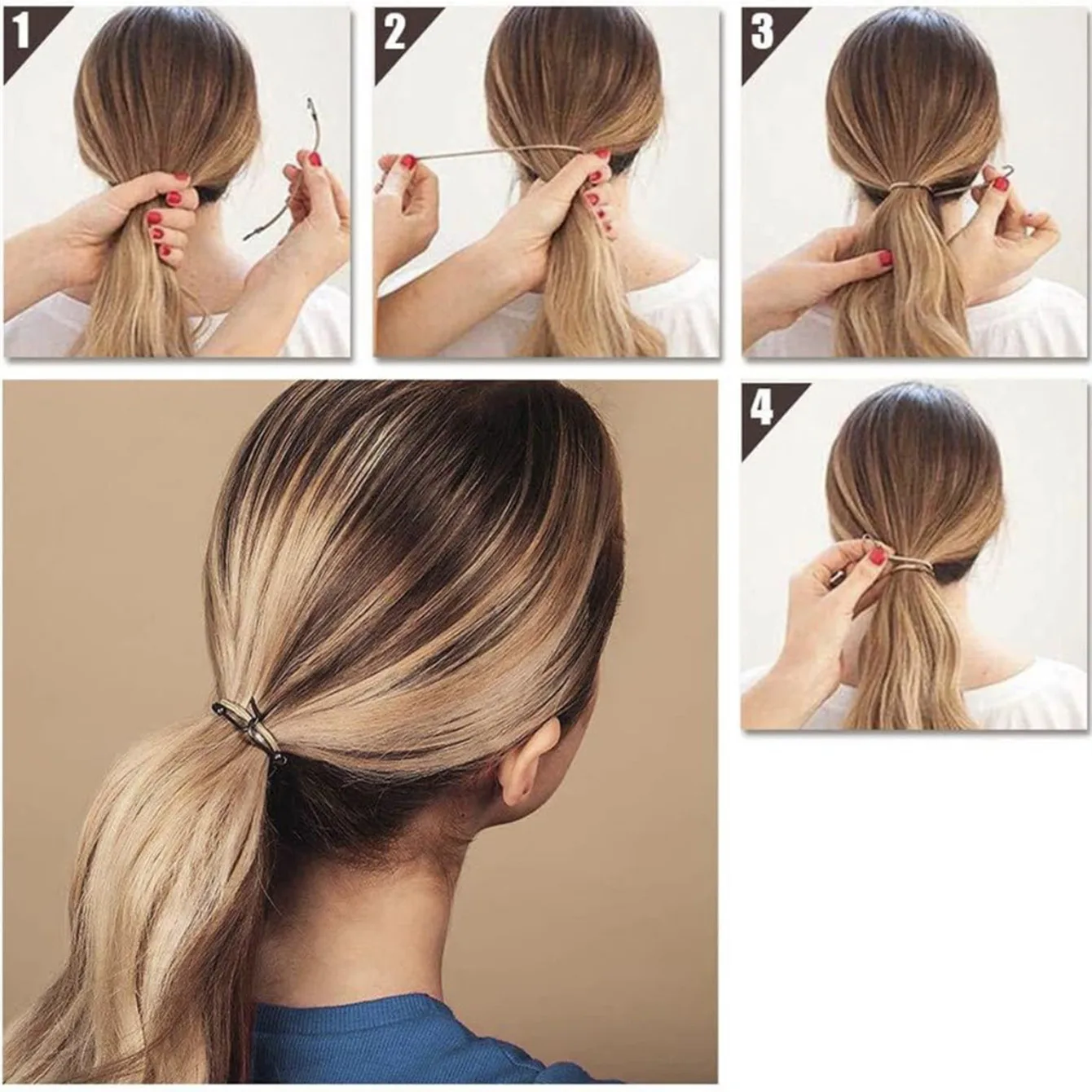 1 комплект резиновые эластичные крючки для хвоста резинки волос женщин