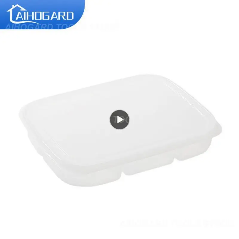 

No Deformation Food Storage Containers Portable Refrigerator Storage Box Temperature Resistant Partial Grid Design Transparent
