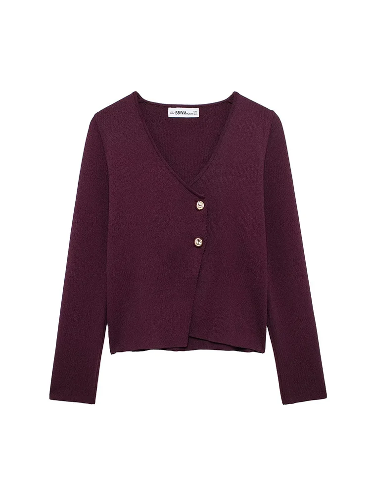 Осень/зима 2023 женский модный повседневный универсальный вязаный свитер с