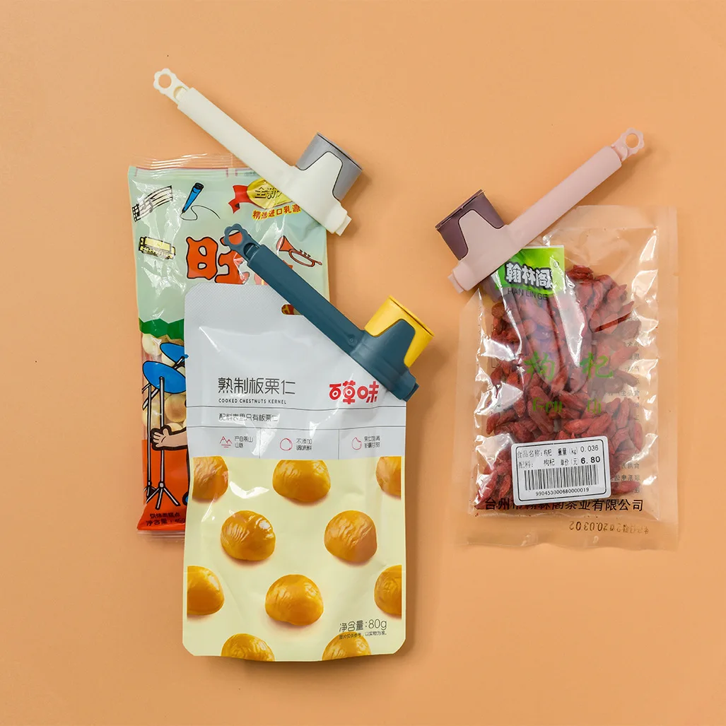

2Pcs Bag Sealer Food Packaging Sealing Clip Machine Portable Snack Bag Sealing Clamp Kitchen Storage Bags Sealers