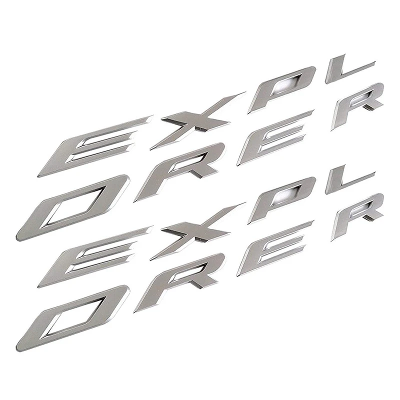 

16X Explorer Car Emblem Front Hood Emblem 3D Letters Explorer Sticker Fit For Ford 2011-2019 Explorer (Gloss Silver)