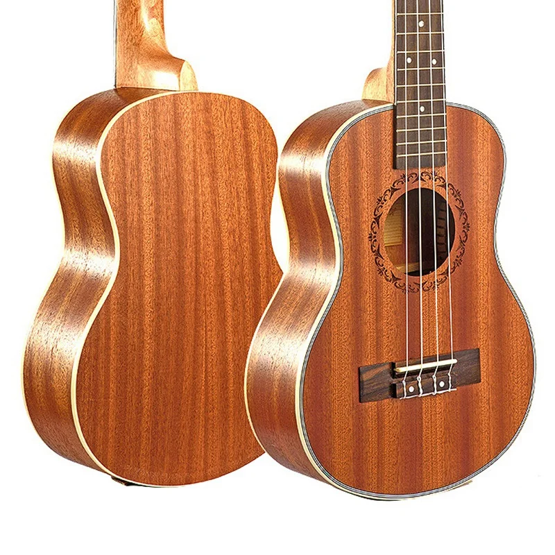 

26 Inch Ukulele Set 19 Fret Tenor Mahogany Wood Ukulele Acoustic Cutaway Guitar Rosewood Fingerboard Metal Pegs Hawaii 4 String