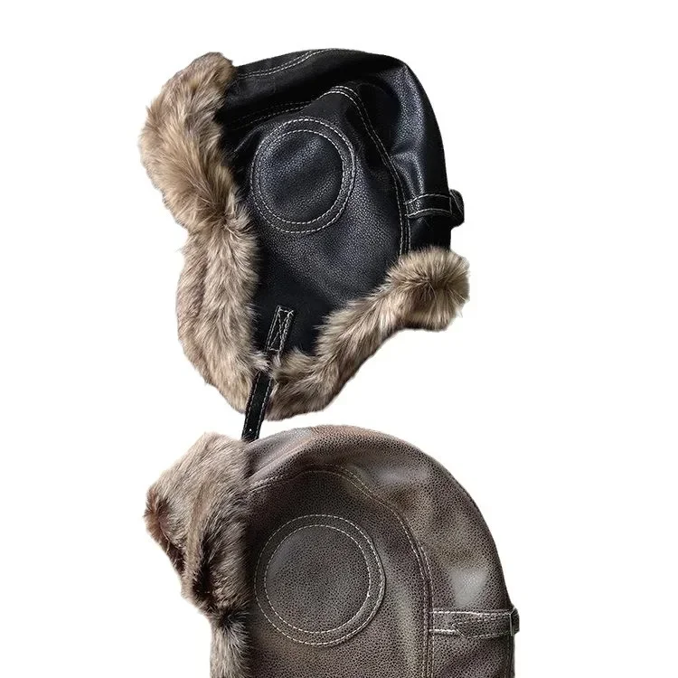 Зимние русские шапки для мужчин и женщин пилотная шапка-авиатор шапка-траппер из