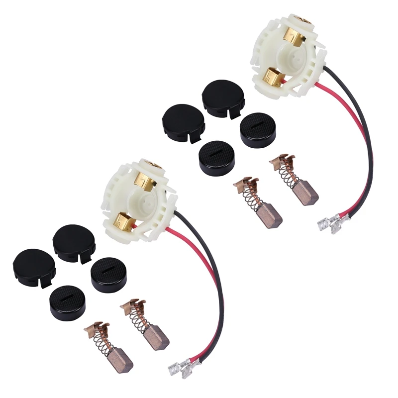 

2X углеродная щетка + колпачки + держатель кисти для Makita 638921-2 638448-2 CB430 BGA450 BGA452 BJS160 BJS161