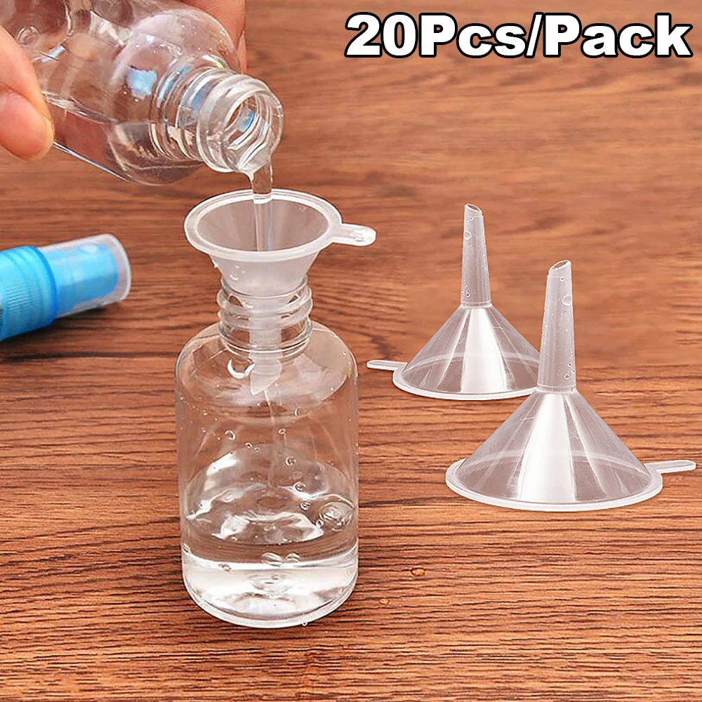 5/20Pcs Mini Funnel Essential Oil Perfume Filling Empty Bottle Liquid Dispenser Funnel Household Kitchen Supplies Accessories