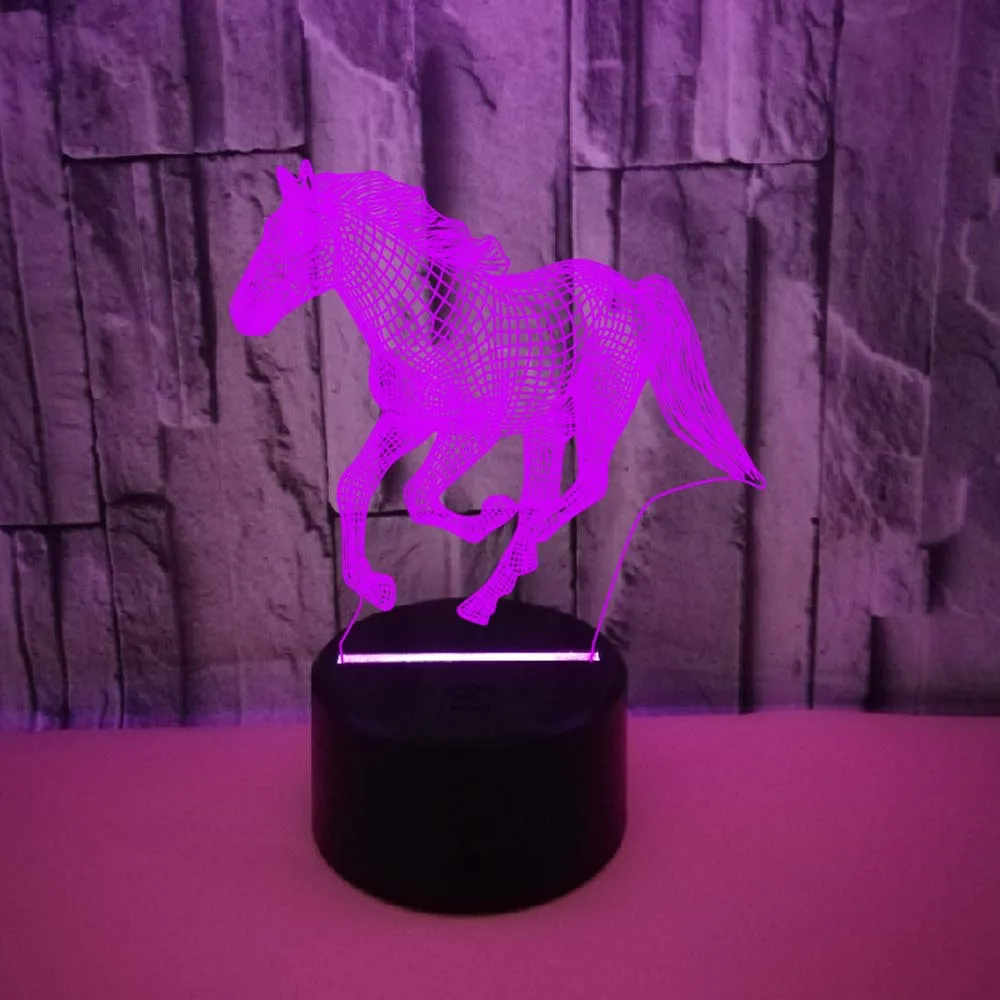 

Nighdn 3D LED ночник-иллюзия лошадь