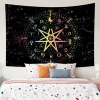 tarot tapestry constellation aesthetic moon starry wall hanging background for room decoration yoga bedroom dormitory blanket