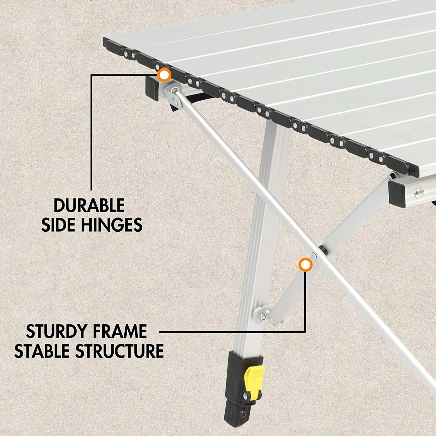 Складной стол с сетчатым слоем переносной для кемпинга и отдыха на природе
