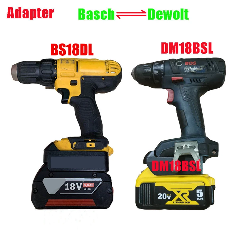 

DM18M Bosch Ryobi Adapter Tool Metabo Variety for Makita Converter Devon Li-ion Use Worx Hitache Battery 18V on Dewalt Milwaukee