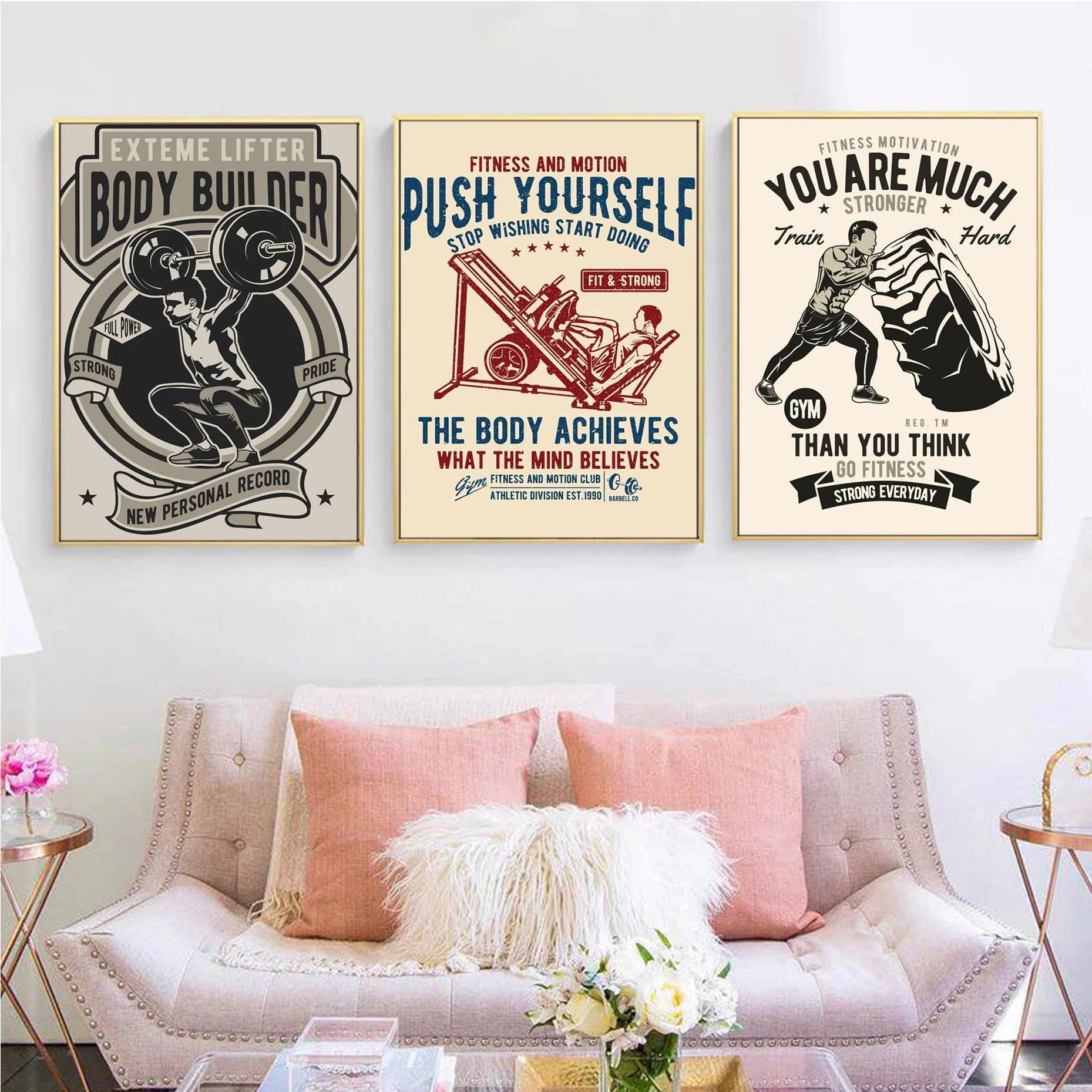 

Gym DIY Sticky Poster Whitepaper Prints Posters Artwork Kawaii Room Decor