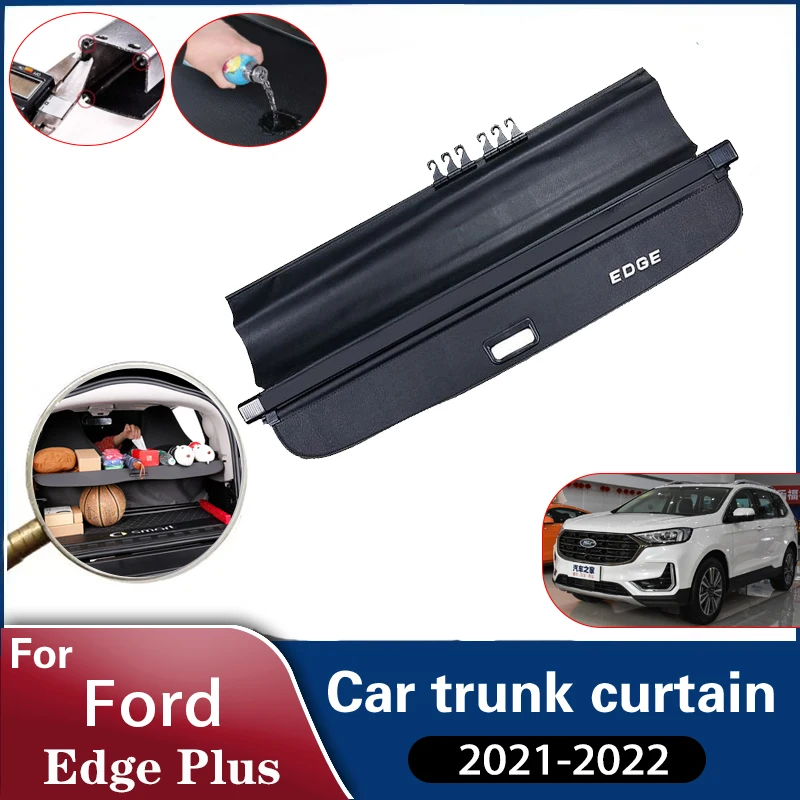 

For Ford Edge Plus Trunk Curtain Covers 2021 2022 Car Trunk Curtain Cover Rear Rack Partition Shelter Decoration Car Accessories