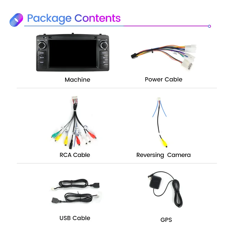 Autoradio 4core Car Multimedia Video Player For Toyota Corolla Altis E120 2000-2006 F3 2003-2013 2Din WIFI Carplay SWC BT NO Dvd |