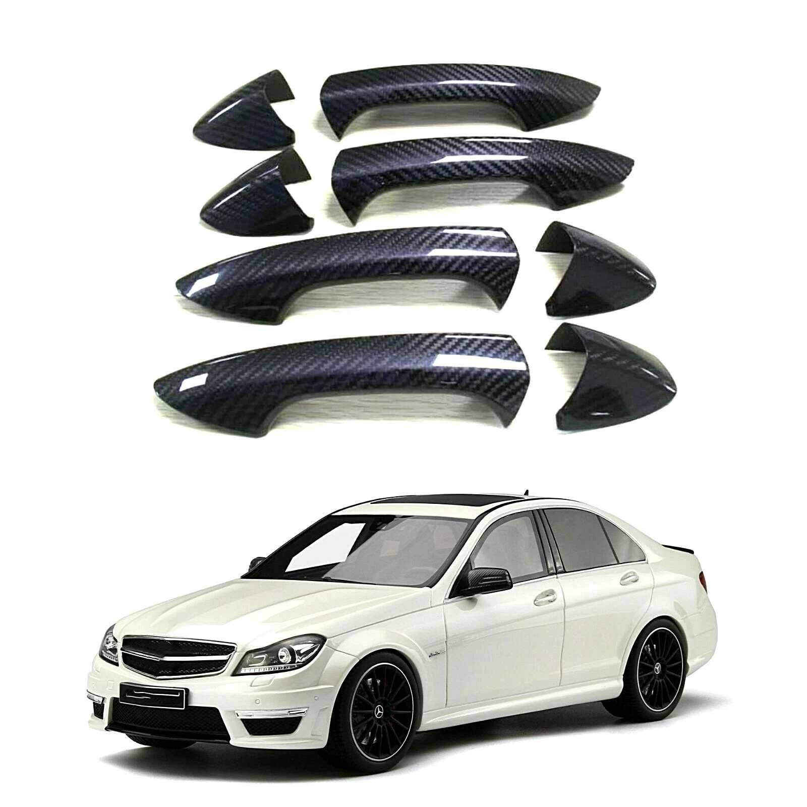 

Carbon Door Handle Cover Trim For Mercedes Benz W204 C Class C200 C250 C63 2009-2014