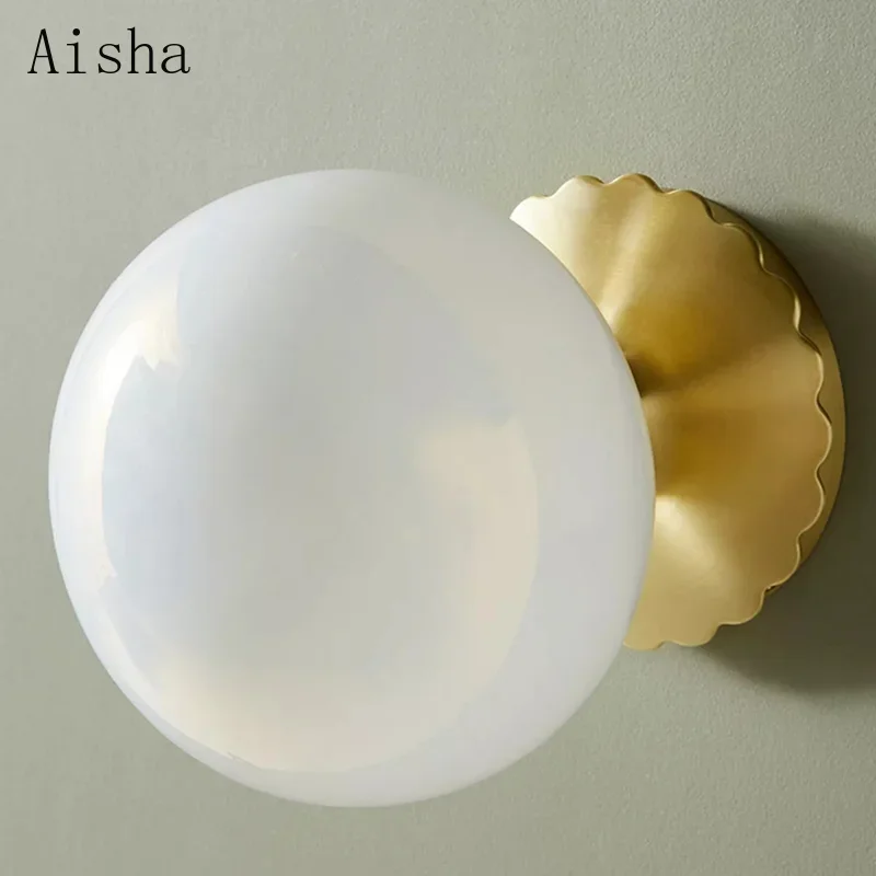 Постмодернистский роскошный стеклянный настенный светильник Американский