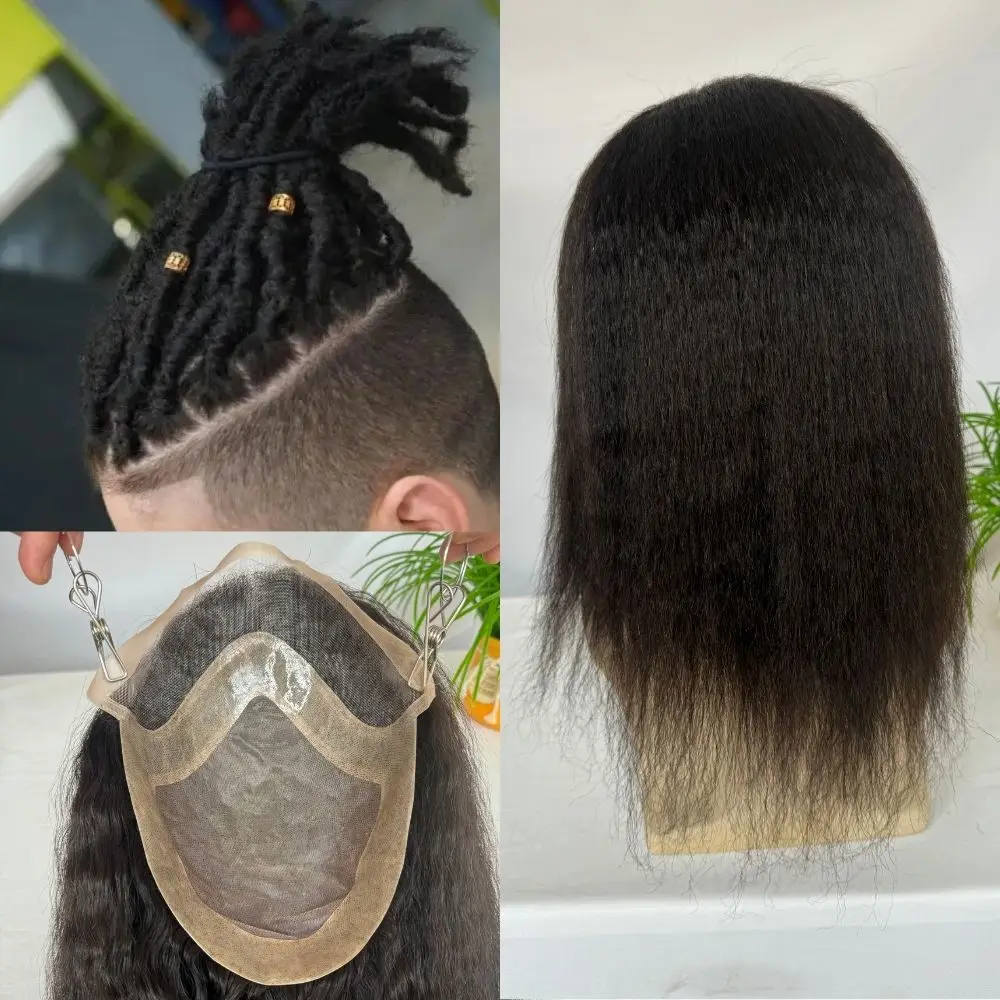 Парик Pwigs из индийских прямых человеческих волос 12 дюймов парик для мужчин парики