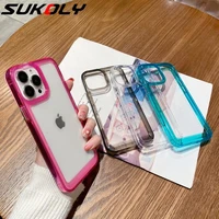 luxury shockproof clear hard case for iphone 13 12 pro max 11 x xr xs 7 8 plus camera lens protective transparent soft cover